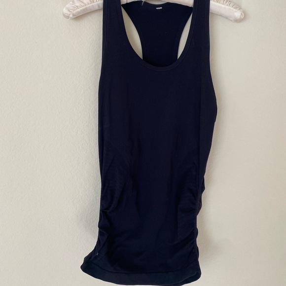 Athleta Black Ruched Tank Top - Picture 1 of 4